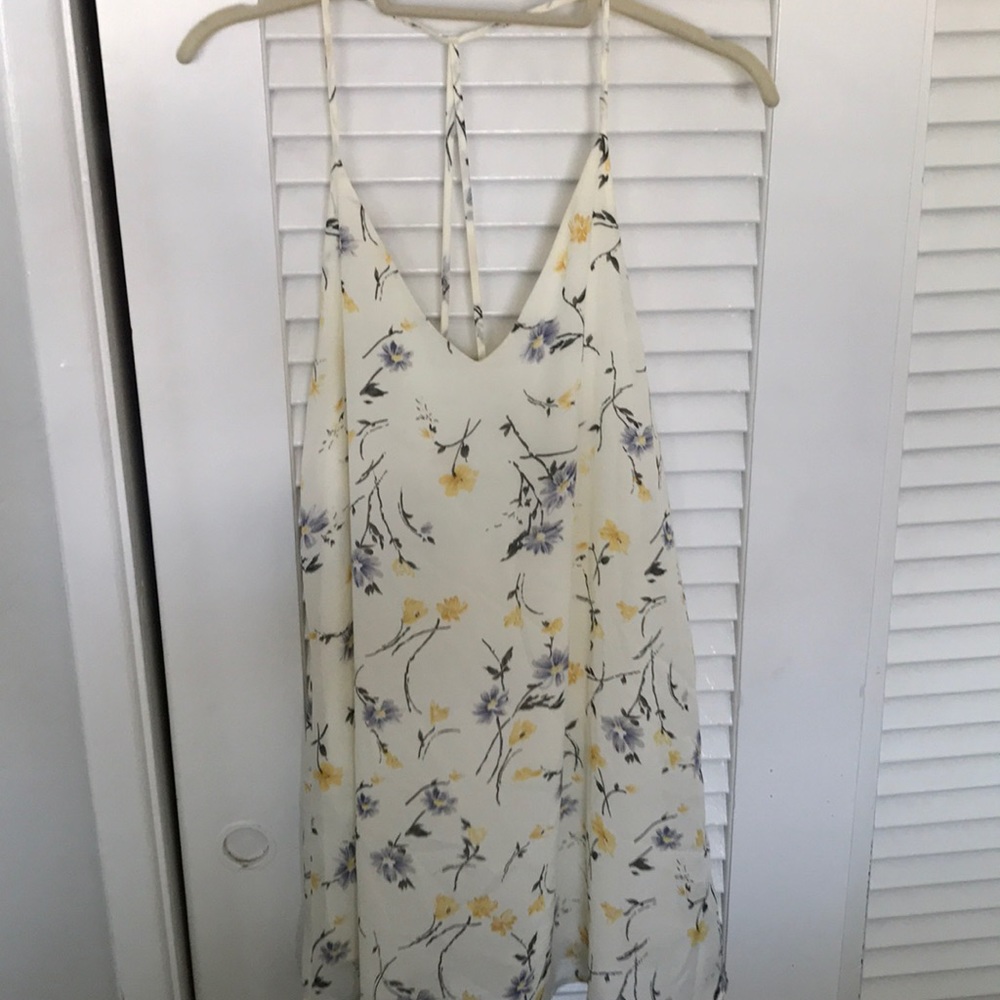 Cream Floral Mini Dress